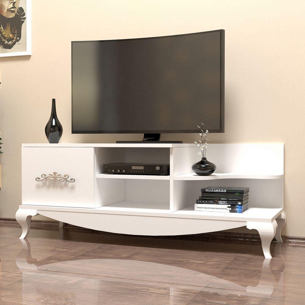 ТВ кабинет Hanah Home Sultan, 130 см, бел