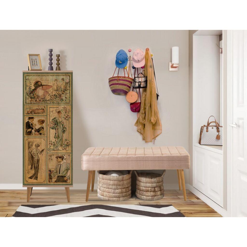 Hanah Home Set мебел за ходник Filinta 732 0900, валкано розова