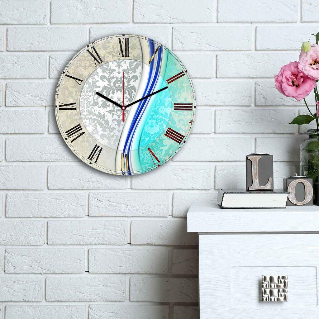 Wallity MDF dzиден часовник во боја 30 см