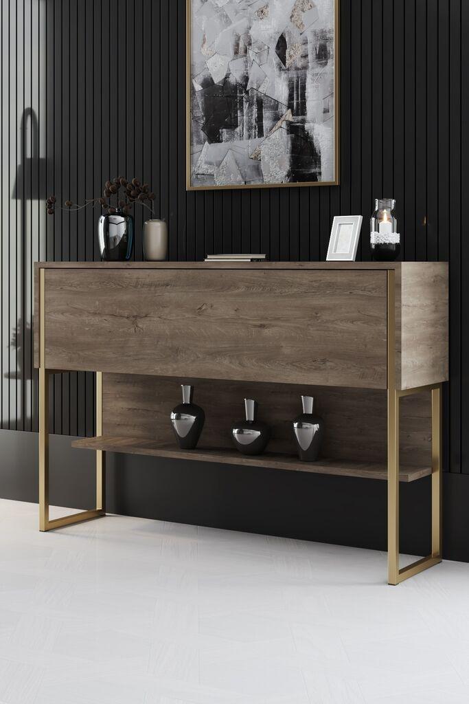 Hanah Home Komoda Luxe, 120x80x30 см, боја орев-златна