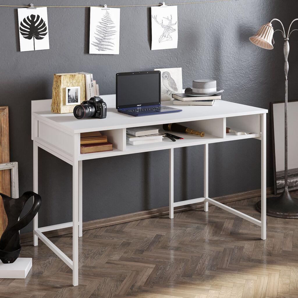 Биро Hanah Home Tumata, 119,5x65,2x62 см, бело