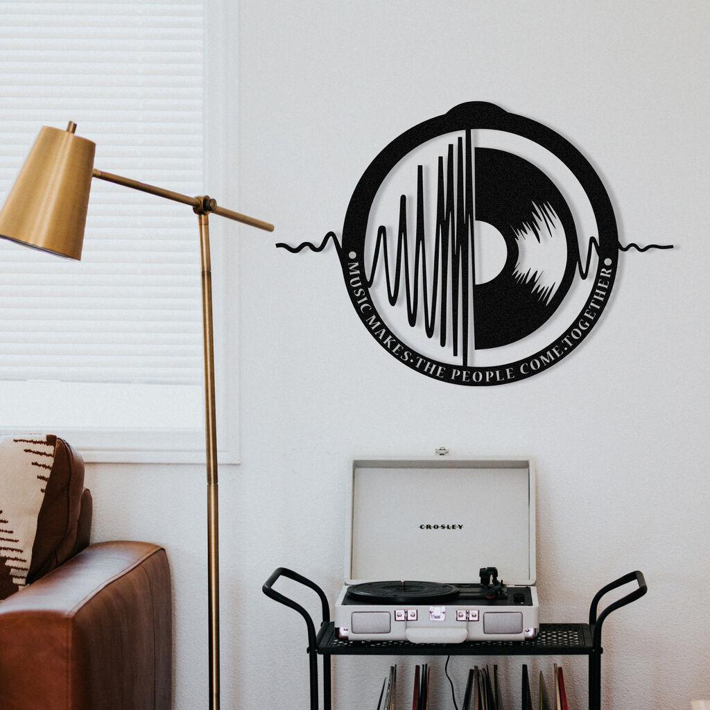 Wallity декорација за dzид My Music v3, 60x43 см, 1,2 мм, црна