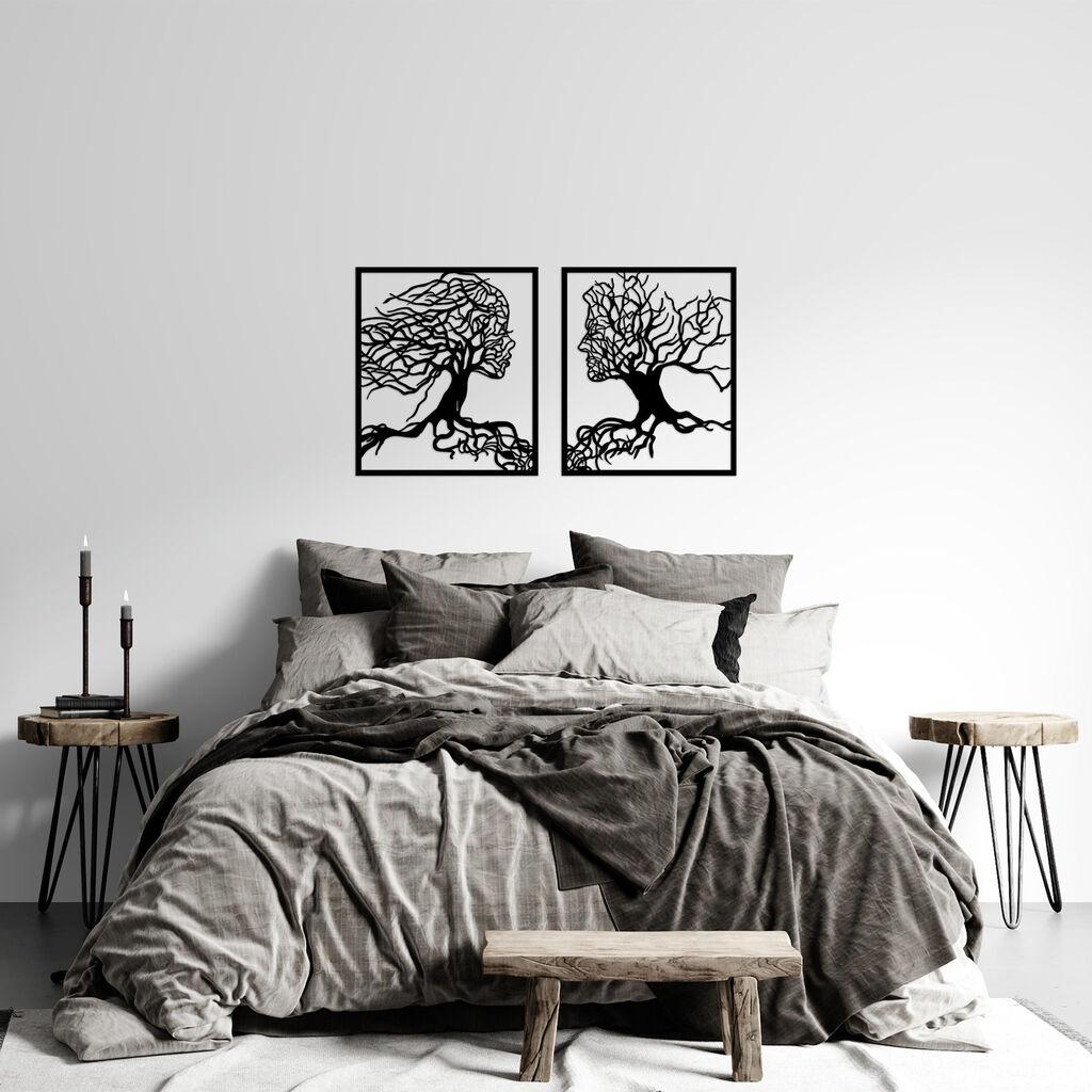 Wallity dzидна декорација елка Маж и жена - 324, 50 x 58 см, црна