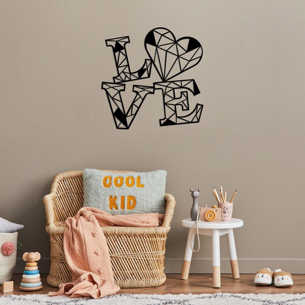 Wallity декорација за dzид Love, 68 x 68 см, црна