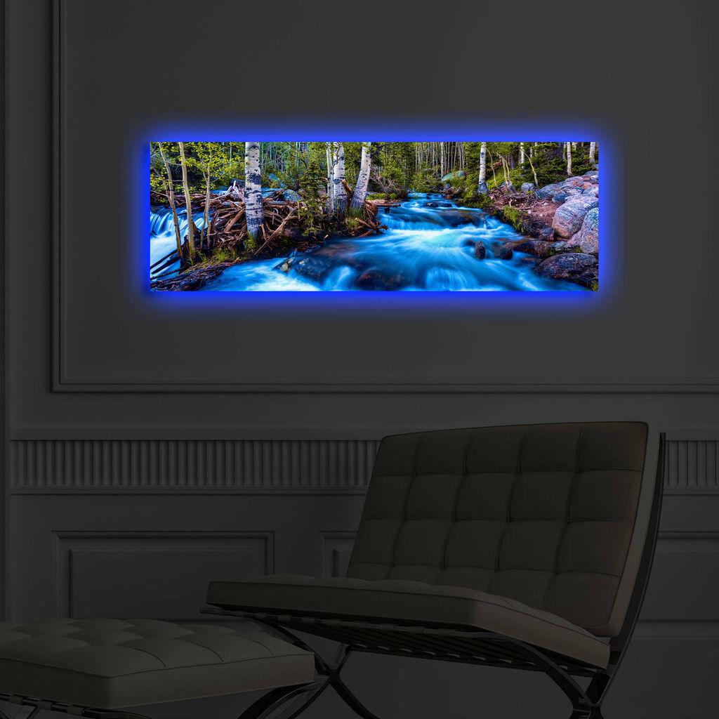 Слика „Волити" на платно со LED осветлување 30x90 см
