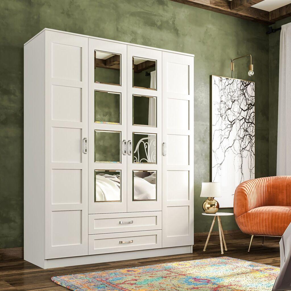 Гардеробер Hanah Home Rb-051, 140x180x52 см, бел