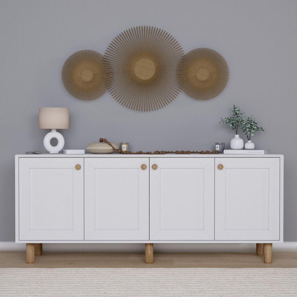 Конзолна маса Hanah Home Natura 1600-69, 180x75x40 см, бела
