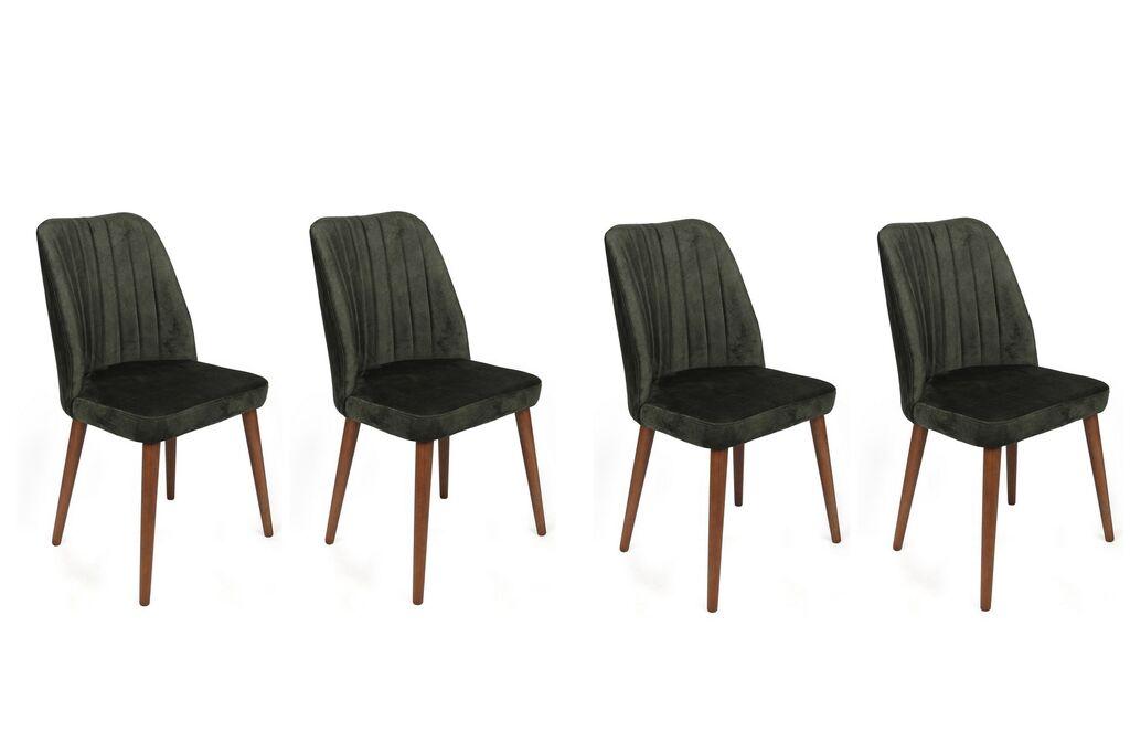 Hanah Home Комплет трпезариски столчиња Alfa 462 V4, 4 парчиња, зелена