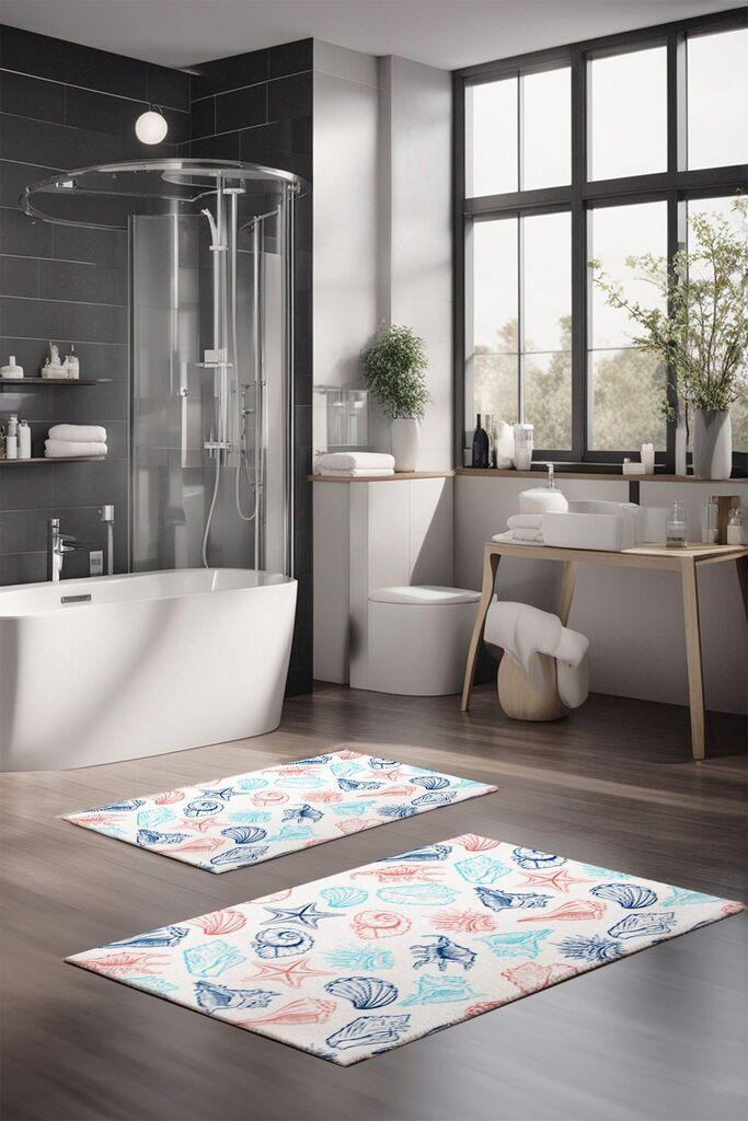 Комплет теписи за бања L'essentiel Maison CT-5231, 2 парчиња, шарени