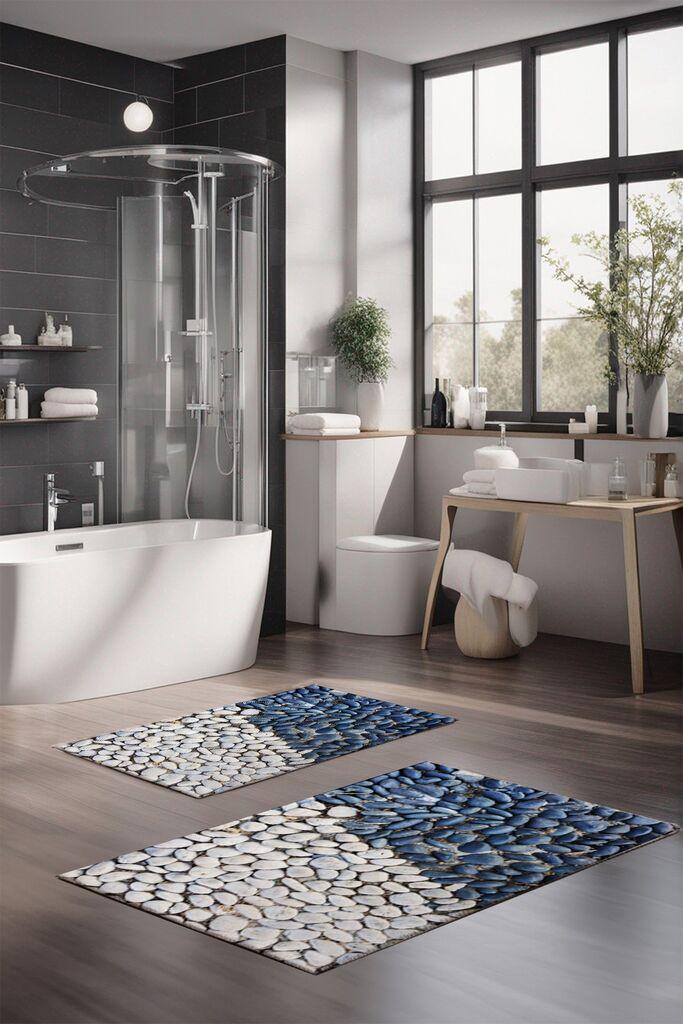 Комплет теписи за бања L'essentiel Maison CT-5180, 2 парчиња, шарени