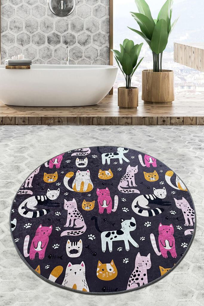 L'essentiel Maison тепих за бања Park Cat, 100cm, Шарена