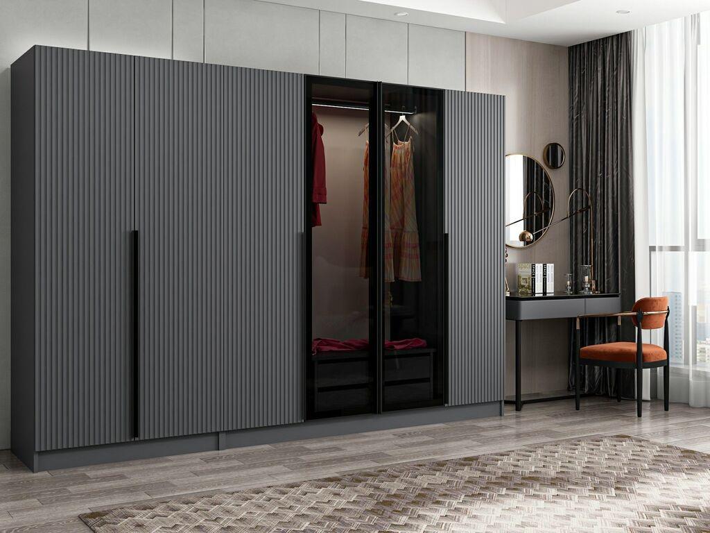 Гардеробер Hanah Home Kale Plus-7804, 270x210x52 см, сива
