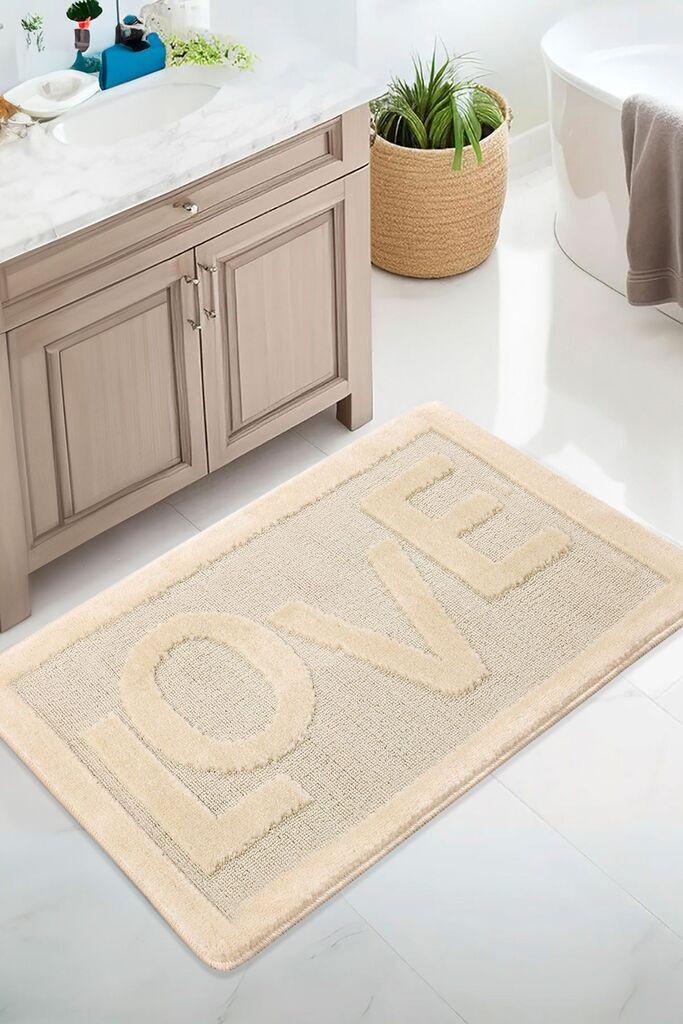 Подлога за бања L'essentiel Maison Love, 60x100 см, крем