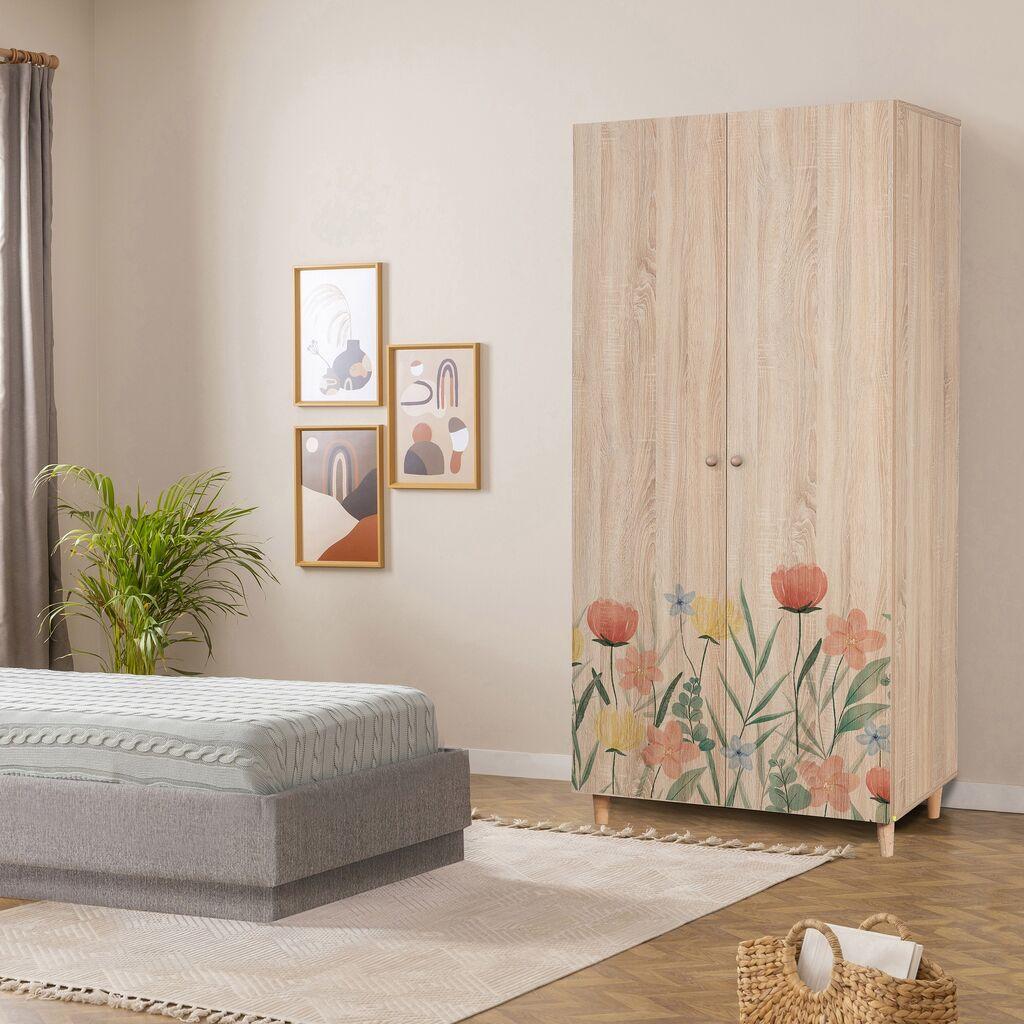 Hanah Home гардероба Lidya 2-915, 90x192x52 cm, Шарена