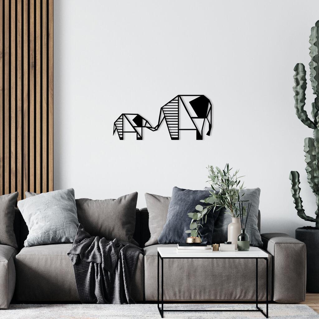 Метална декорација за dzид Wallity, 55 x 25 см, црна