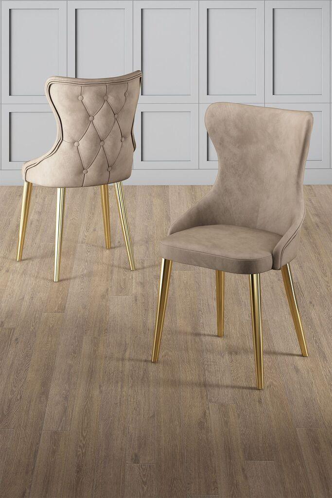Комплет столчиња Hanah Home Alpa, 85x59x146 см, 6 парчиња, кафеава