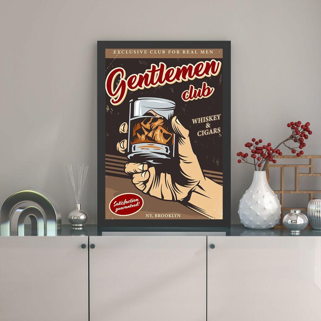Wallity врамена слика „Клуб на господа", 55x75 см