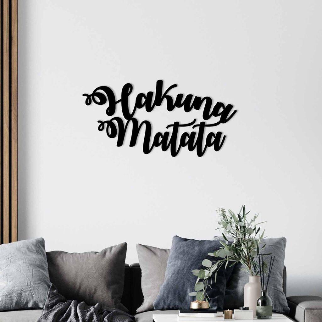 Wallity dzидна декорација Хакуна Матата 1, 70x35 см, црна