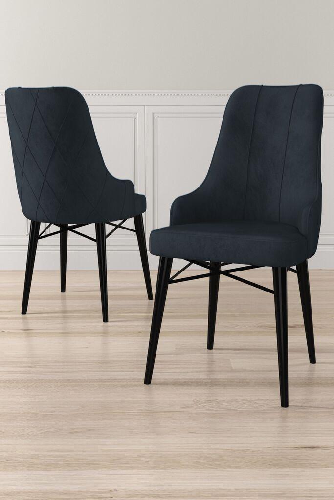 Комплет столчиња Hanah Home Neta, 46x95x42 см, 6 парчиња, антрацит-црна