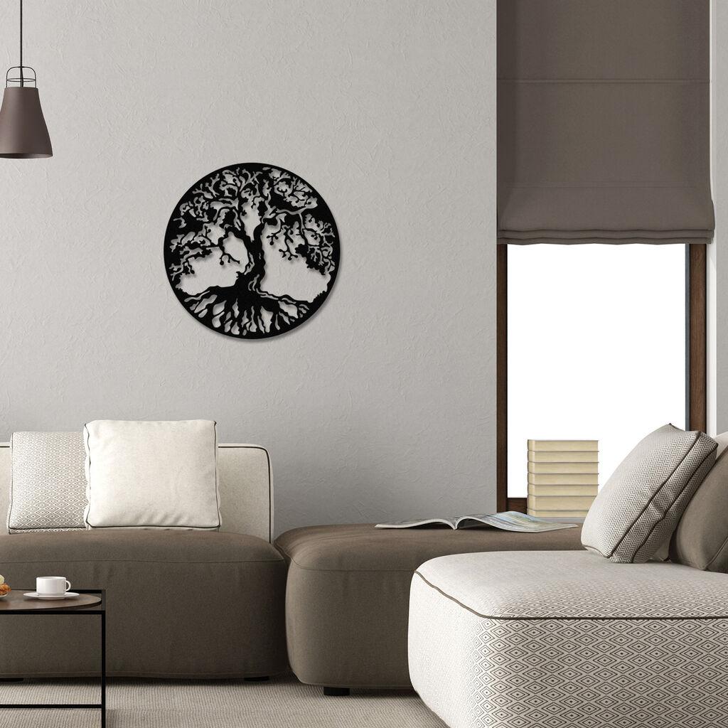 Wallity декорација за dzид елка, 60x60 см, 1,2 мм, црна