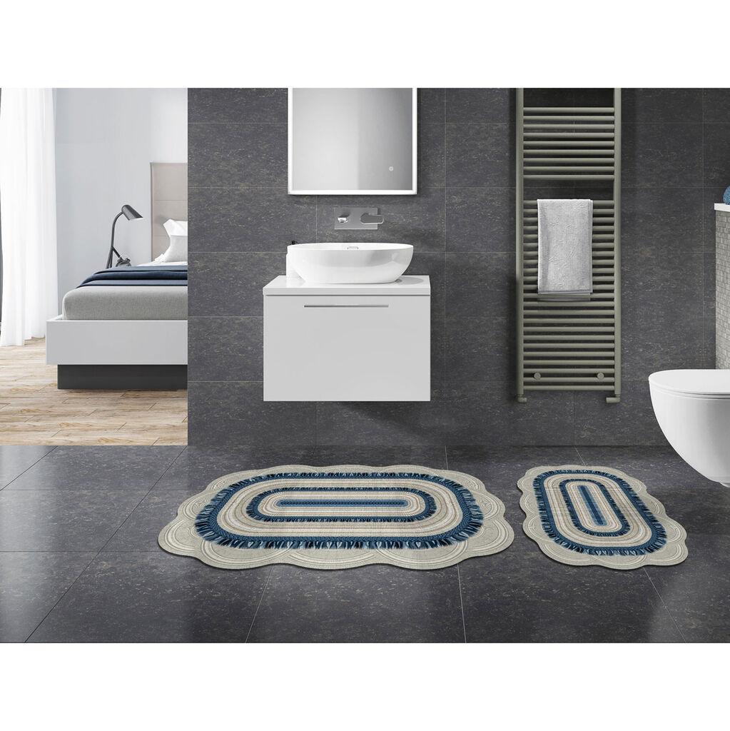 L'essentiel Maison 21016415KM Килим за бања, темно сива