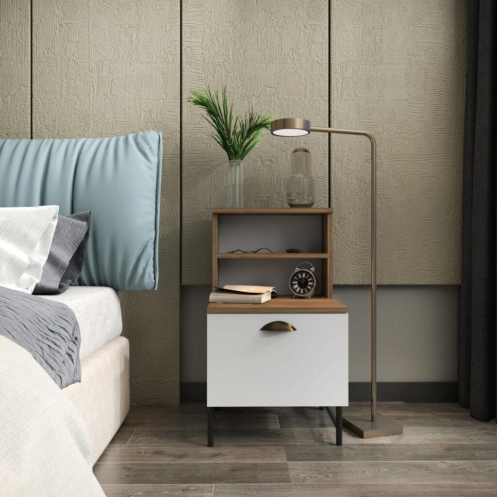 Ноќна масичка Hanah Home Cressi, 45x22.5x83 см, бела