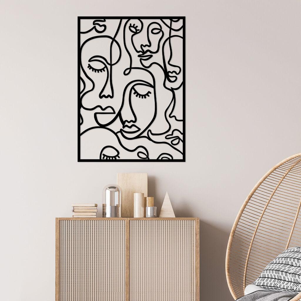 Wallity dzидна декорација со фасади 2, 52x70 см, 1,2 мм, црна