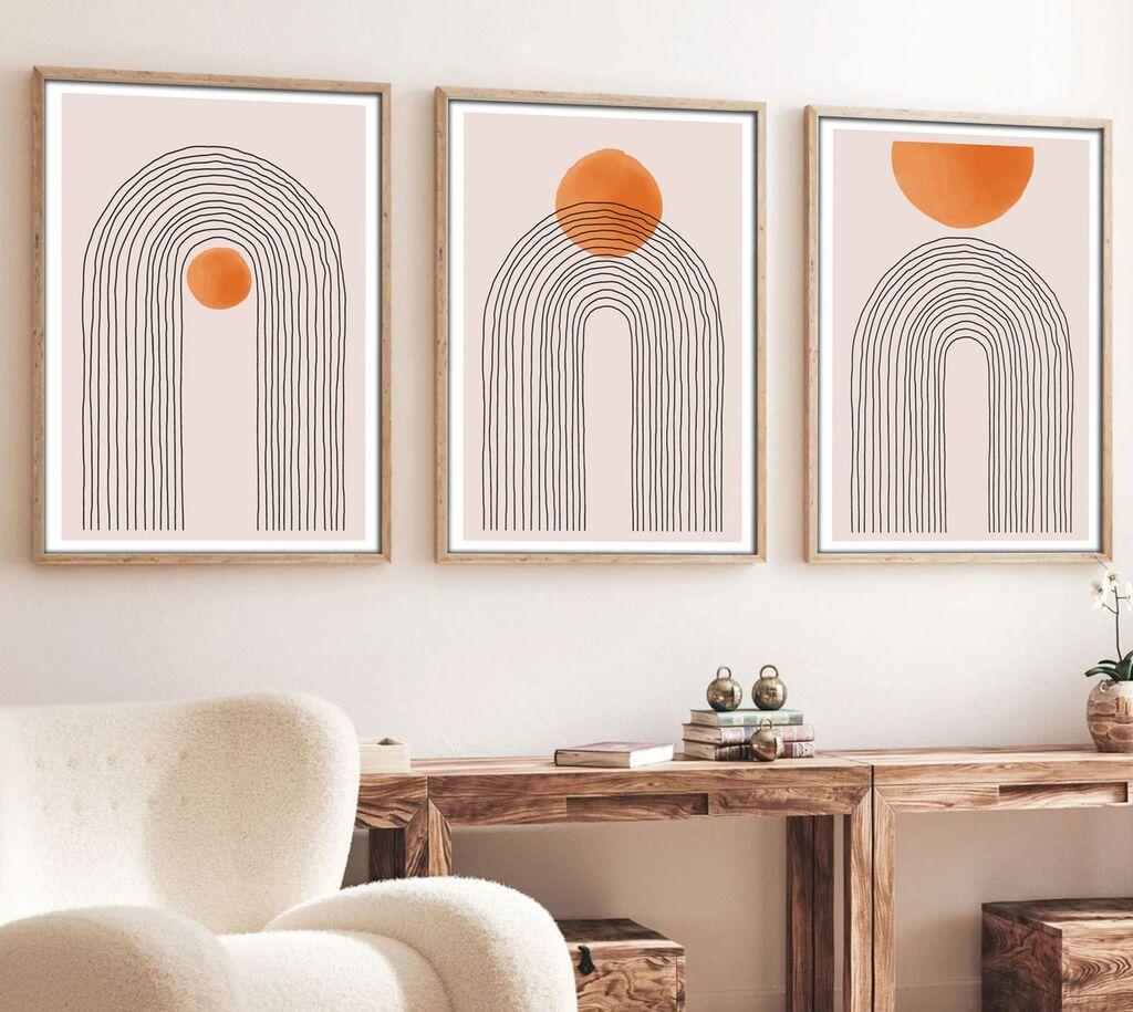 Wallity Декоративна слика, 3 парчиња, 50x70 cm