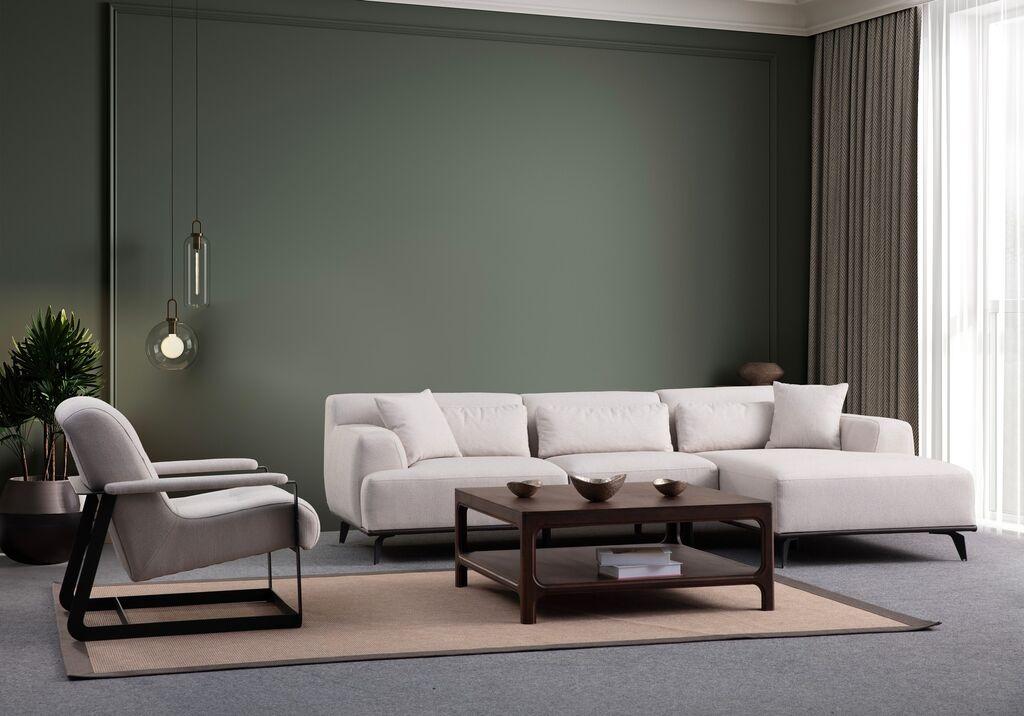 Аголна гарнитура Atelier del Sofa Jaguar L2-Chl, 280x160 см, бела