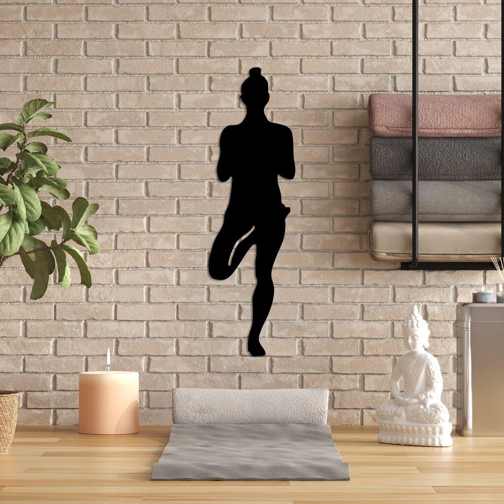Wallity декорација за dzид Јога 2, 18 x 60 см, црна