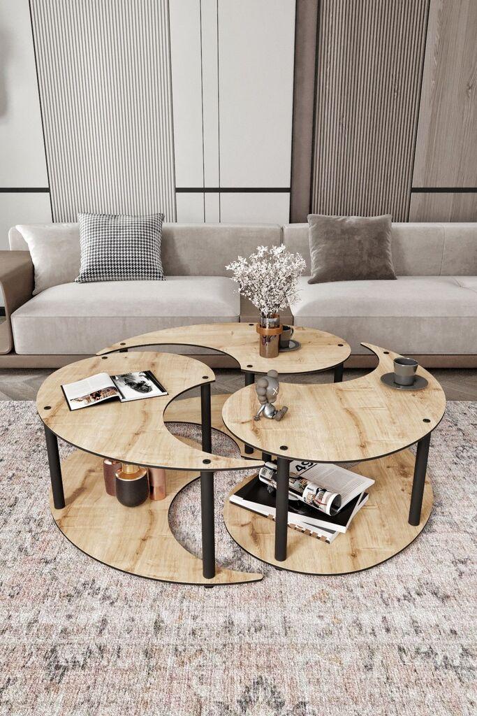 Комплет за Маса Hanah Home Club Yin Yang 3 70, 3 Парчиња, Крем Боја