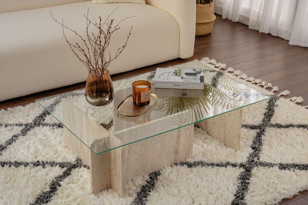 Маса Hanah Home Club Flavio, 105x30x65 см, беж