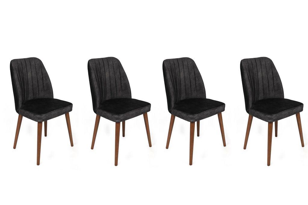 Стол Hanah Home Alfa 467 V4 (4 парчиња), црна