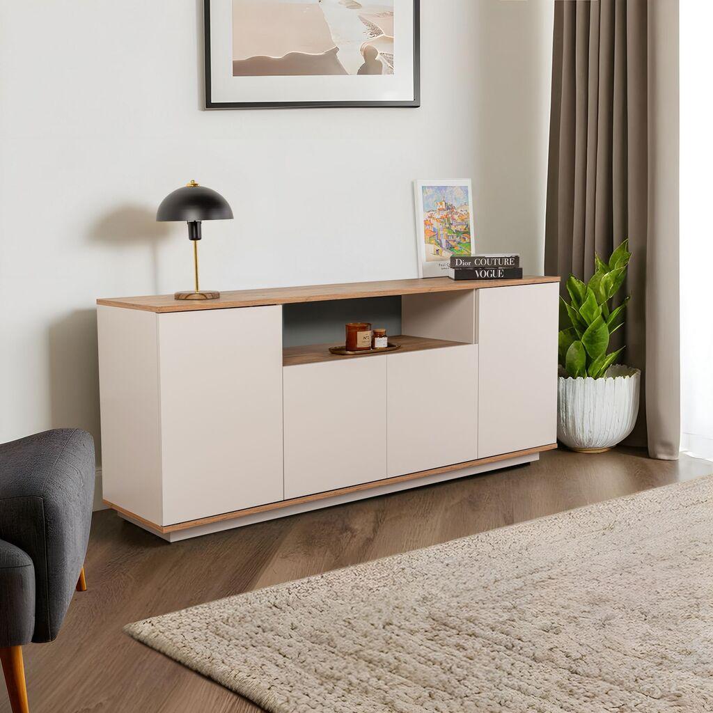 Конзолна маса Hanah Home Arista, 180x75x44.5 см, крем боја