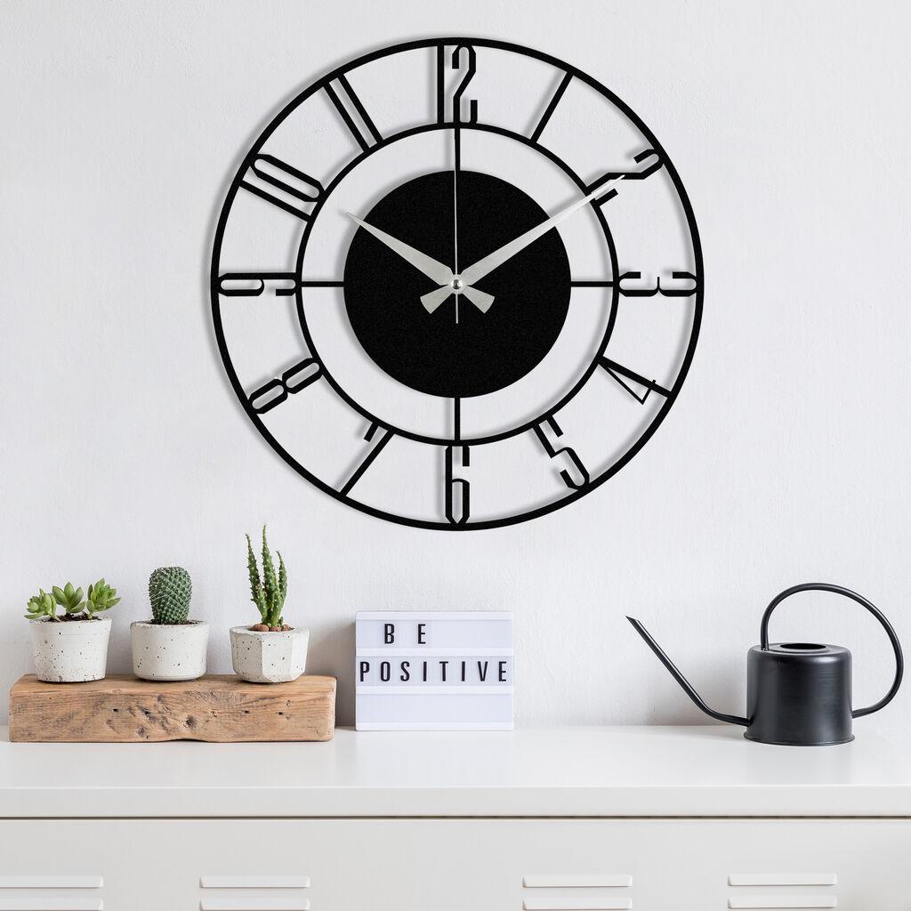 Wallity dzиден часовник Enzoclock S011, 48x48 см, црн