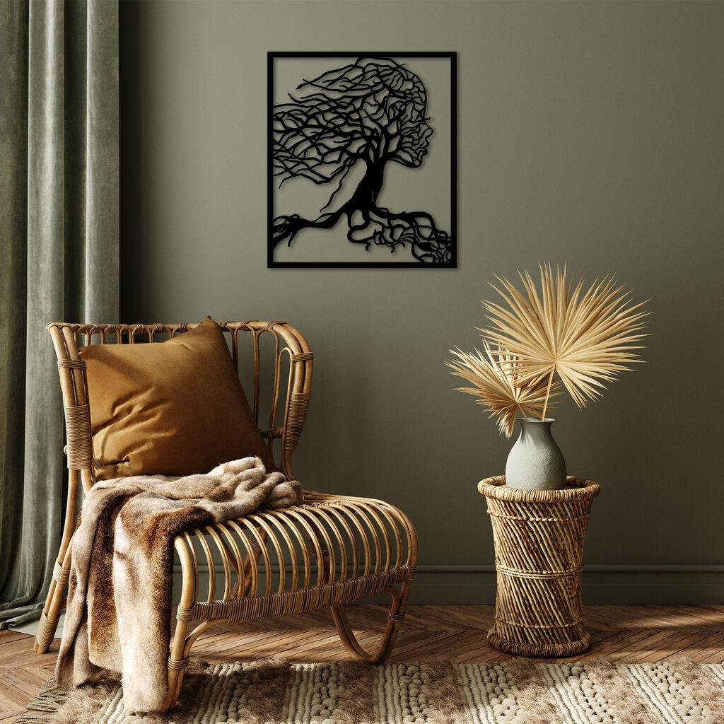 Wallity декорација за dzид „Ерва" - жена - 261, 50 x 58 см, црна