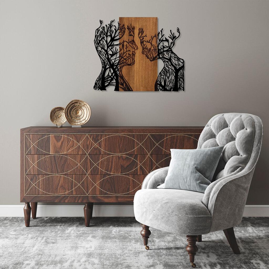 Wallity декорација за dzид елка за жена и маж, 70x58 см
