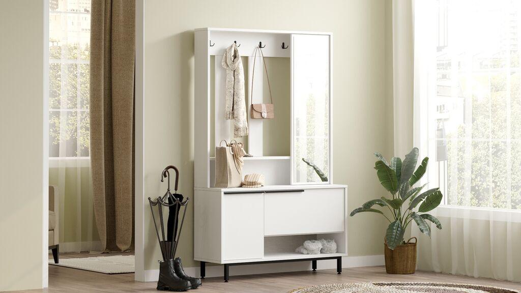 Комода Hanah Home за ходник On11-W, 102,2x178,2x35,5 см, бела