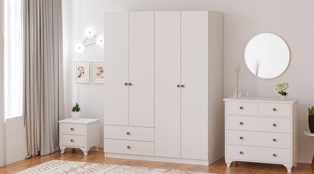 Комплет мебел за спална соба Hanah Home RB-068, бел