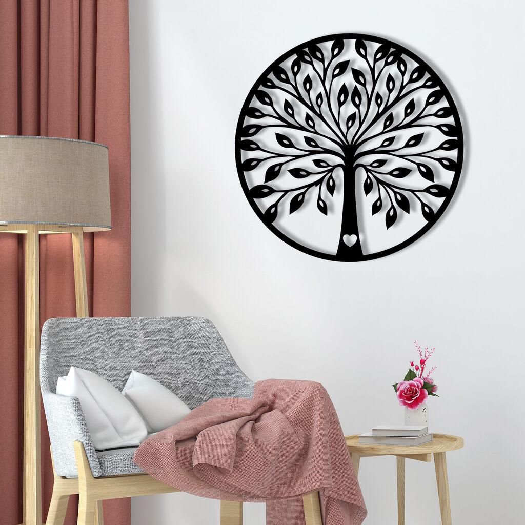 Wallity dzидна декорација Сади, 58x58 см, 1,2 мм, црна