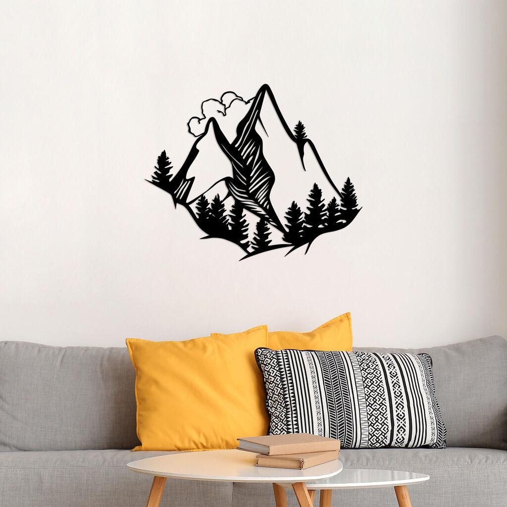 Wallity декорација за dzид Mountain View - 488, 57 x 70 см, црна