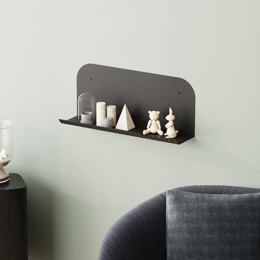 Hanah Home dzидна полица долга торбичка, 55x23x12 см, црна