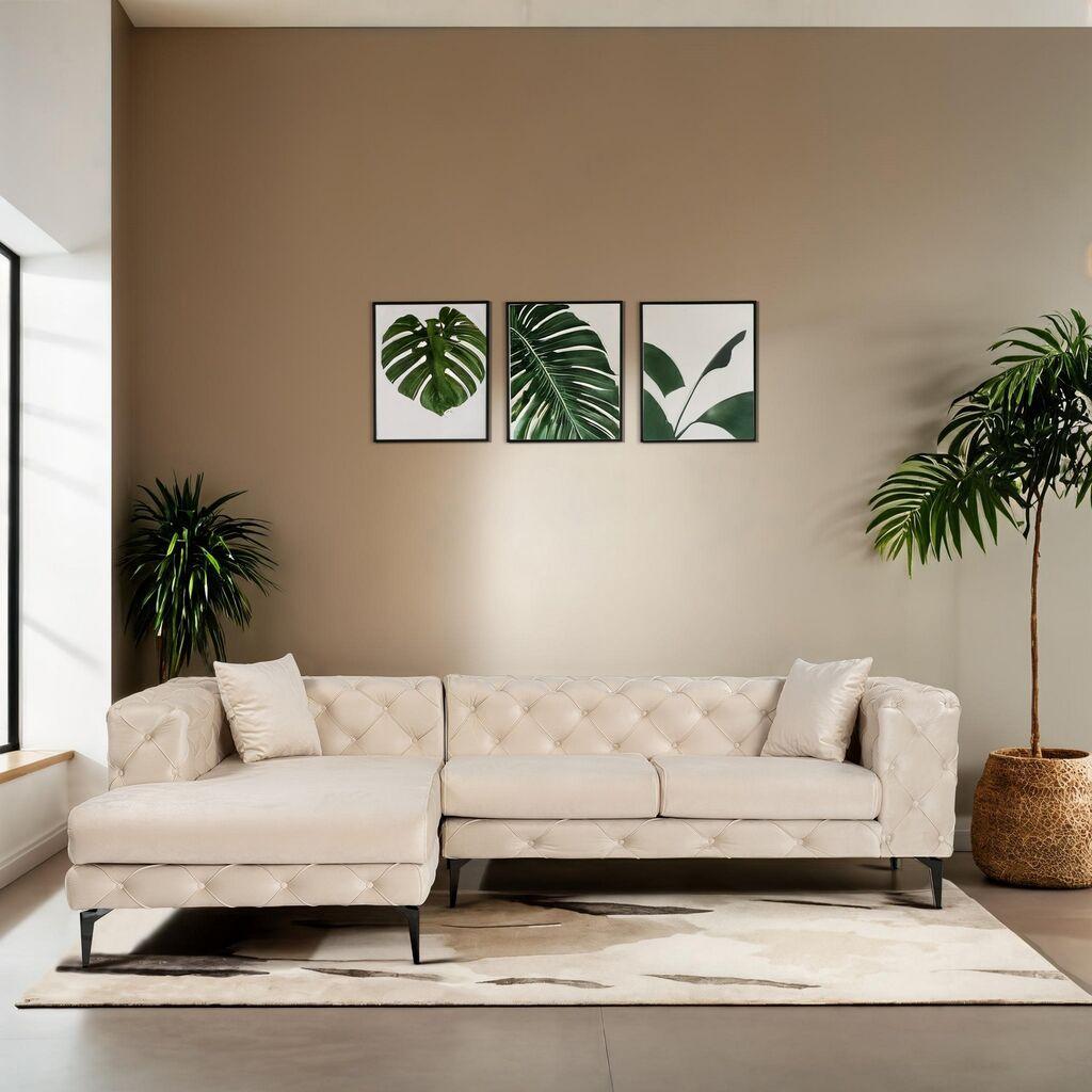 Atelier del Sofa Аголна гарнитура Como Eco, 270 cm, беж