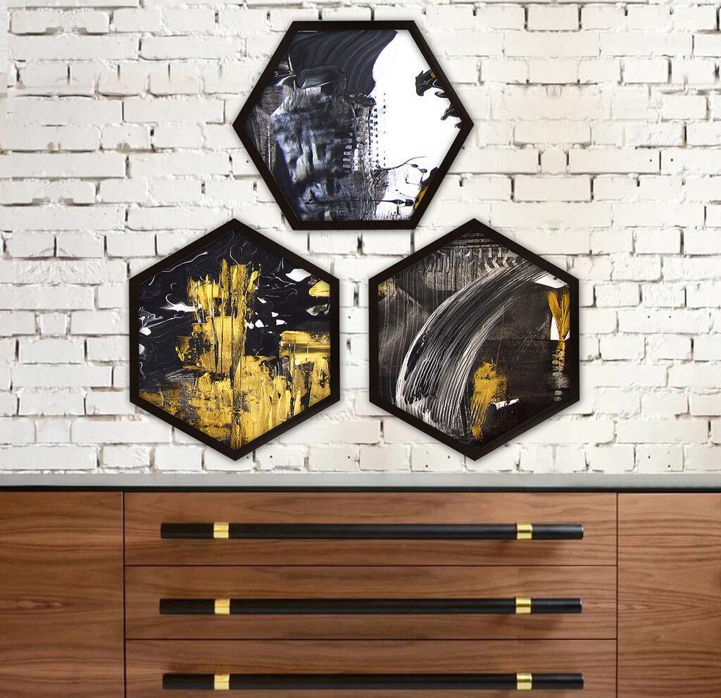 Wallity врамена слика 6GEN556580221, 35x35 см, 3 дела