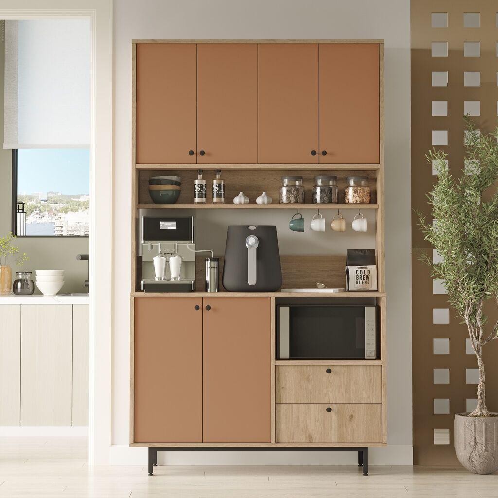 Комода Hanah Home RE7-SK, 120x205x35,5 см, кафеава