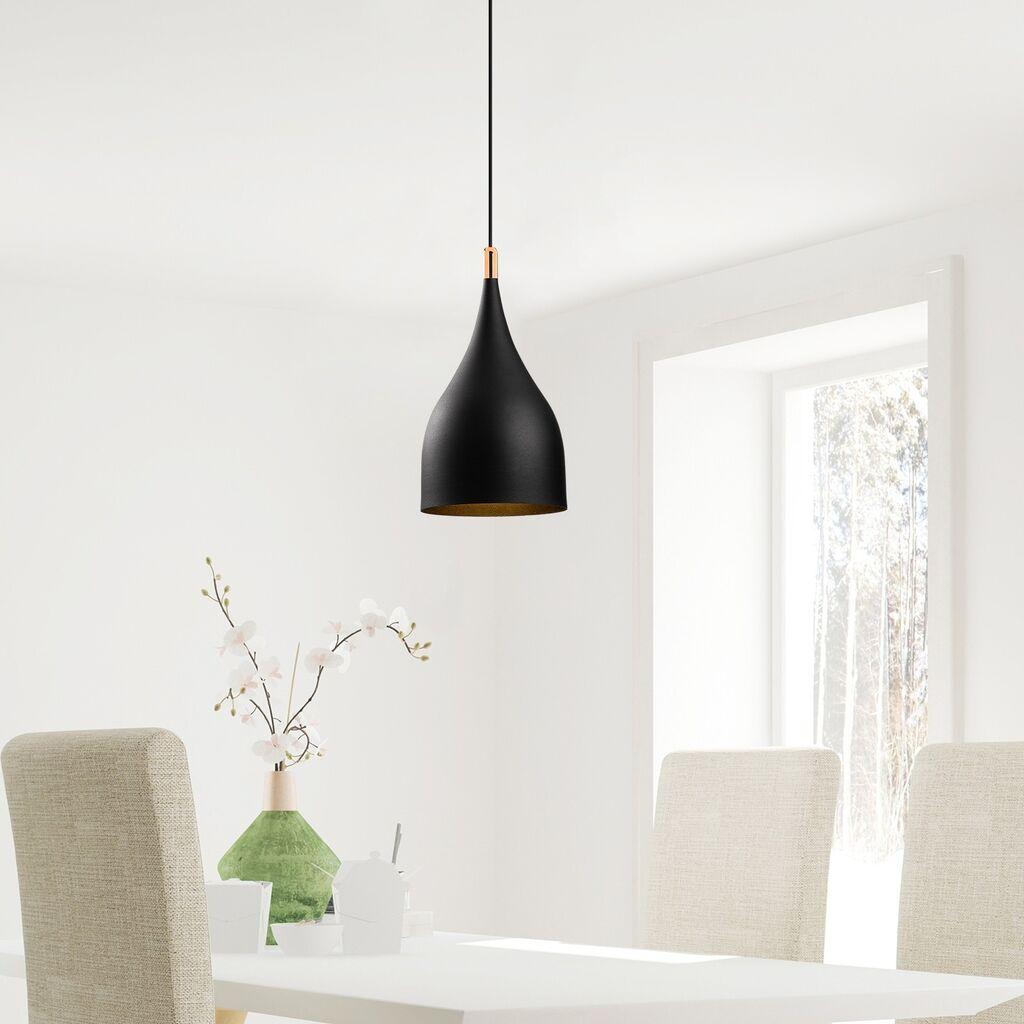 Opviq Luster Saglam-3770, 25 cm, E27, IP20, црна