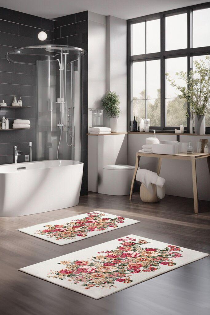 Комплет теписи за бања L'essentiel Maison CT-5299, 2 парчиња, шарени