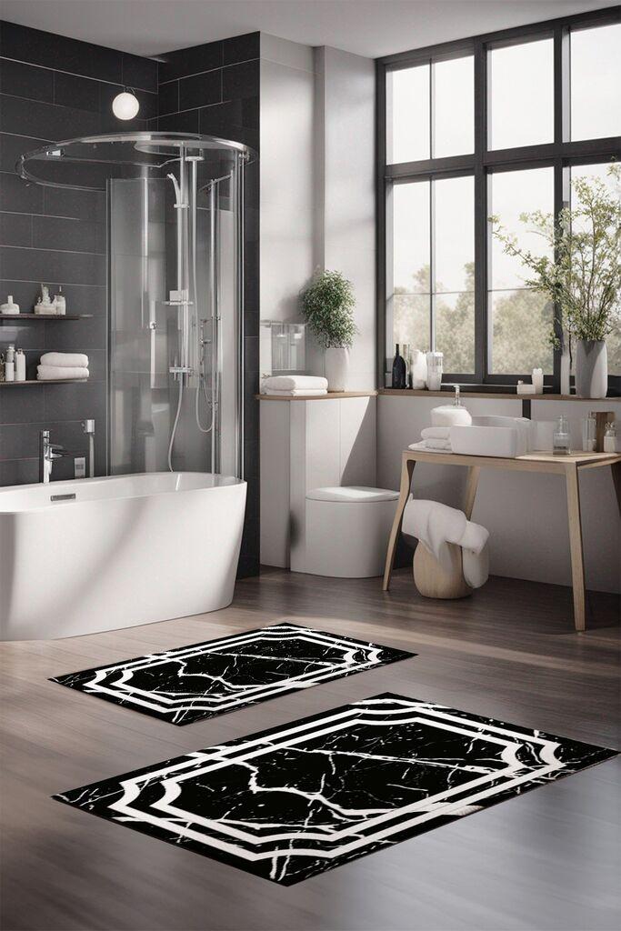Комплет теписи за бања L'essentiel Maison CT-5171, 2 парчиња, бели