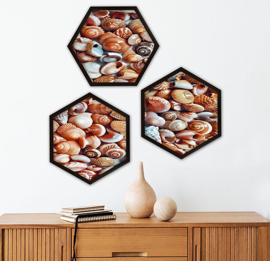 Wallity врамена слика 6GEN1366, 35x35 см, 3 дела