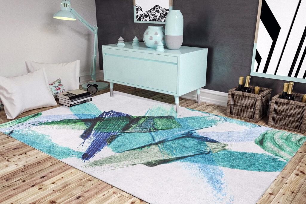 Conceptum Hypnose Carpet Funk Chenille 287, 75x150cm, тиркизна